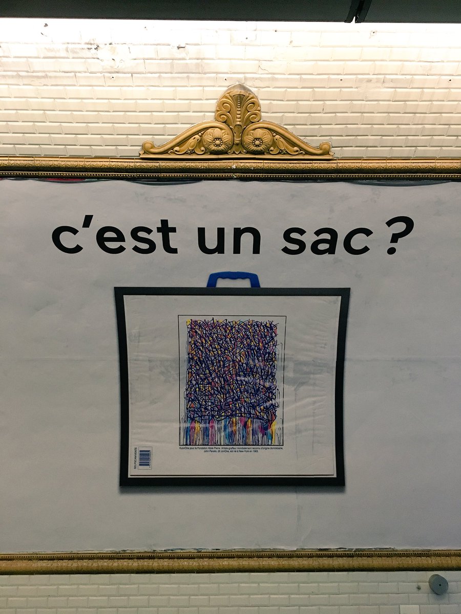 zeparisienne's tweet image. C’est maintenant dans la station Saint Augustin : la réponse sera donnée ! #Jonone @LeclercBonPlan @Abbe_Pierre