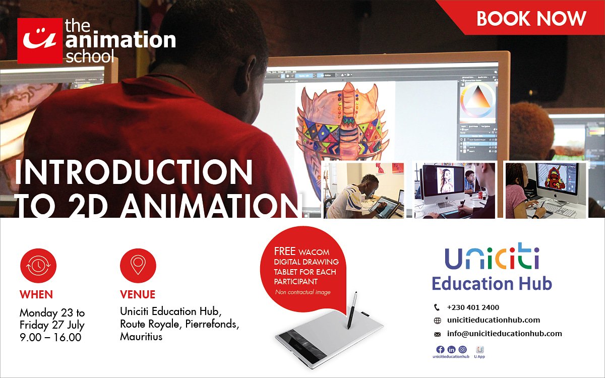 TAS_animation's tweet photo. Introducing our new short course in Mauritius. Introduction to 2D. Please contact Uniciti directly to enquire.
#showcaseyourcreativity #theanimationschool https://t.co/RsUr3aLJPV