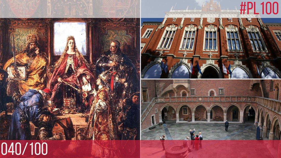 Poland's tweet photo. The Jagiellonian University is one of the oldest universities in #Europe. It was founded in 1364 by King Casimir III the Great. 

#DidYouKnow that the outstanding #Polish astronomer Nicholas Copernicus studied there? #PL100 https://t.co/yuCbs7Qmbt
