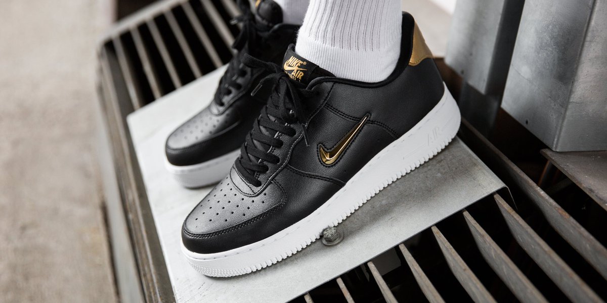 air force 1 jewel black gold