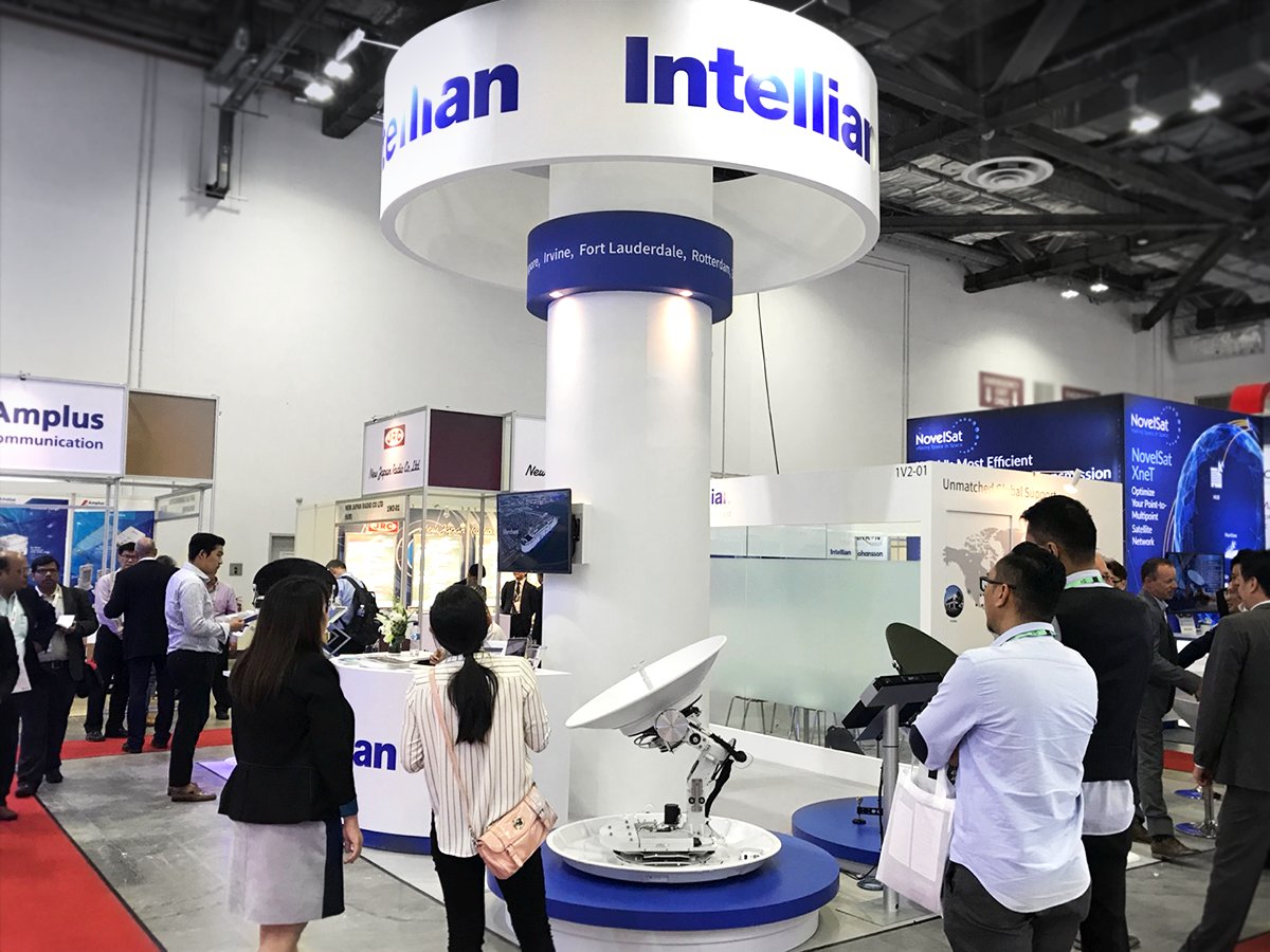 Intellian's tweet photo. Intellian is currently participating in CommunicAsia 2018 at booth#1V2-01. Come visit us to check out the newest 85cm Ku- to Ka-band convertible VSAT, v85NX.
#Intellian #CommunicAsia2018 #Booth1V201 #v85NX #LP100 #GX60 https://t.co/6dUEm6g6cW