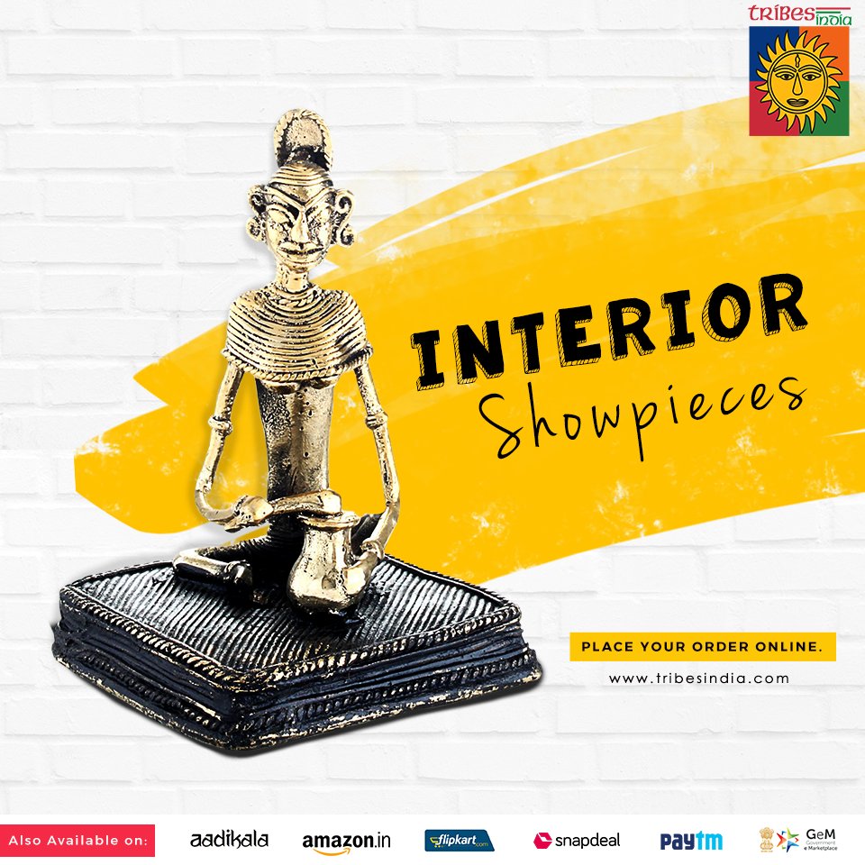 Feature the indigenous Dhokra #Art collection in your interior #design collection, now selling hot at tribesindia.com.

#TribesIndiaBBSR #HomeDecor #HomeDecorIdeas #Tribal #Authentic #homedecorating