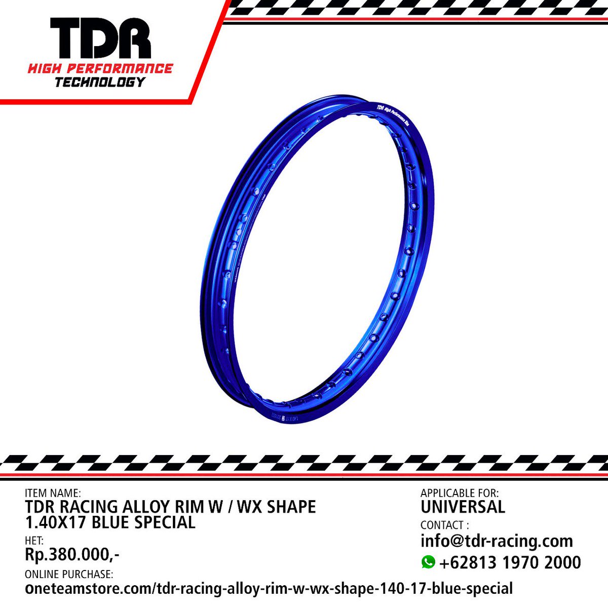TDR_RACING's tweet photo. High Performance Rims #TDR WX Shape Blue Special. More stylish yet stronger rim for any road condition. - https://t.co/Pe415qxs9v

#HighPerformanceTechnology #Handling #WheelSystems #WXShape https://t.co/1BTaaPe7KG