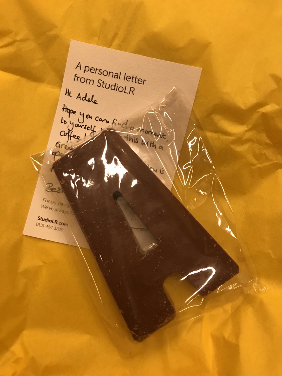 adelejoyce's tweet photo. The ‘tastiest’ letter I have ever received at work. Thank you @StudioLR_Lorna @StudioLR_Andy @StudioLR https://t.co/GYjcqKUEVB