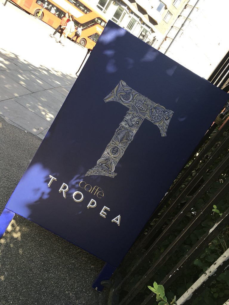woolfwriter's tweet photo. Virginia Woolf takes a break at Caffe Tropea in Russell Square after #Woolf2018 #VirginiaWoolf #travelswithvirginiawoolf https://t.co/E80o42H0xi