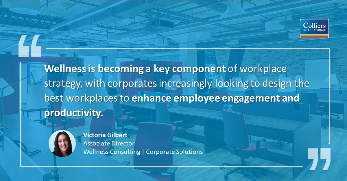 Colliers_SG's tweet photo. Workplace #wellness goes beyond fitness incentive programs &amp; healthier pantry options - it's a concept that needs to be factored into the built-in environment, from office layout to ambient lighting: https://t.co/wOPe9wWj9E via @HRD_Asia #CREateWellness #workplacestrategy https://t.co/HpzBEuPTW7