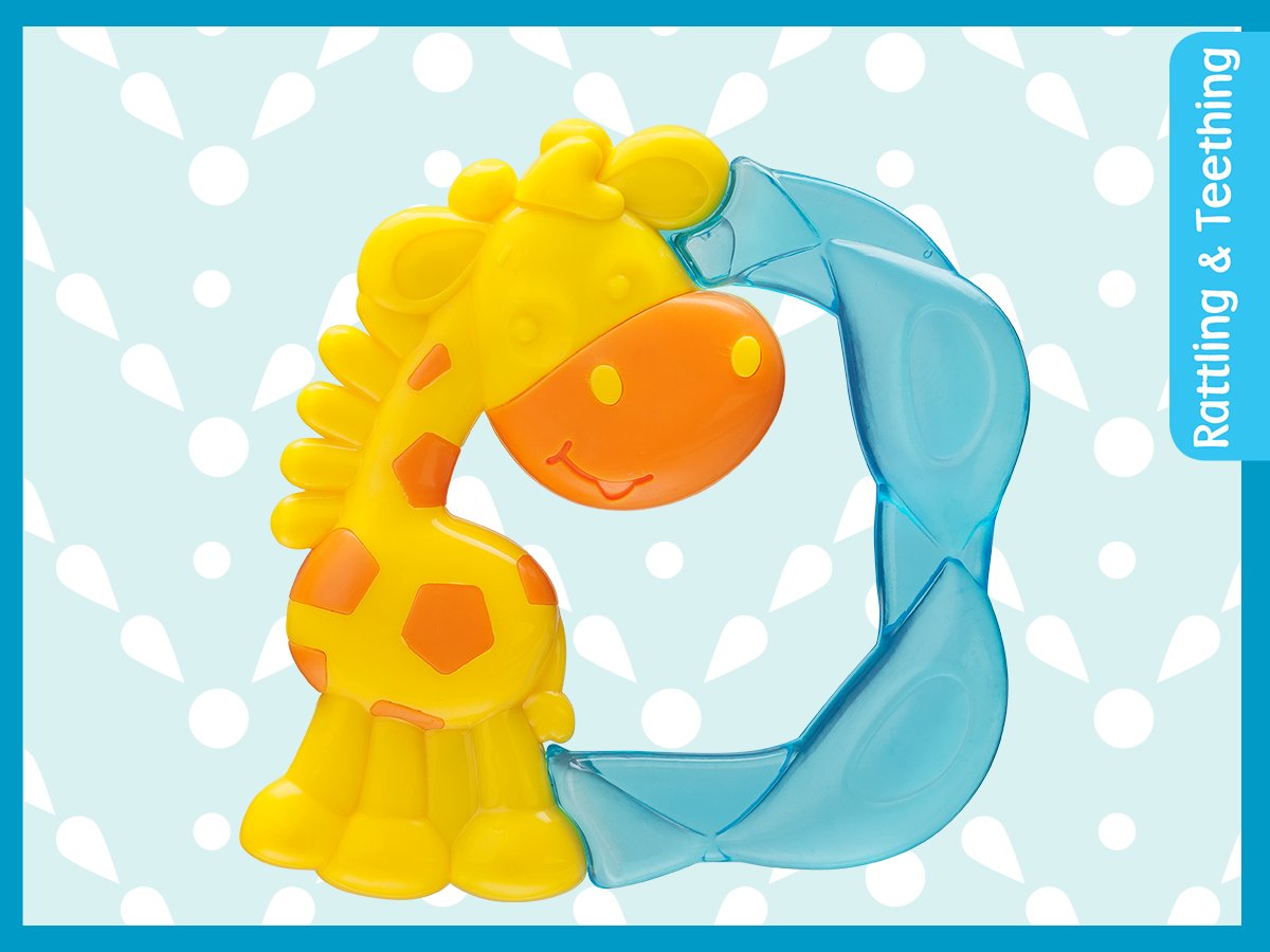 playgroES's tweet photo. Otro de los #mordedoresrefrigerantes de la familia #Playgro es Jerry 🦒 Ya os la habíamos presentado, ¿verdad? https://t.co/1VKdXrG96y