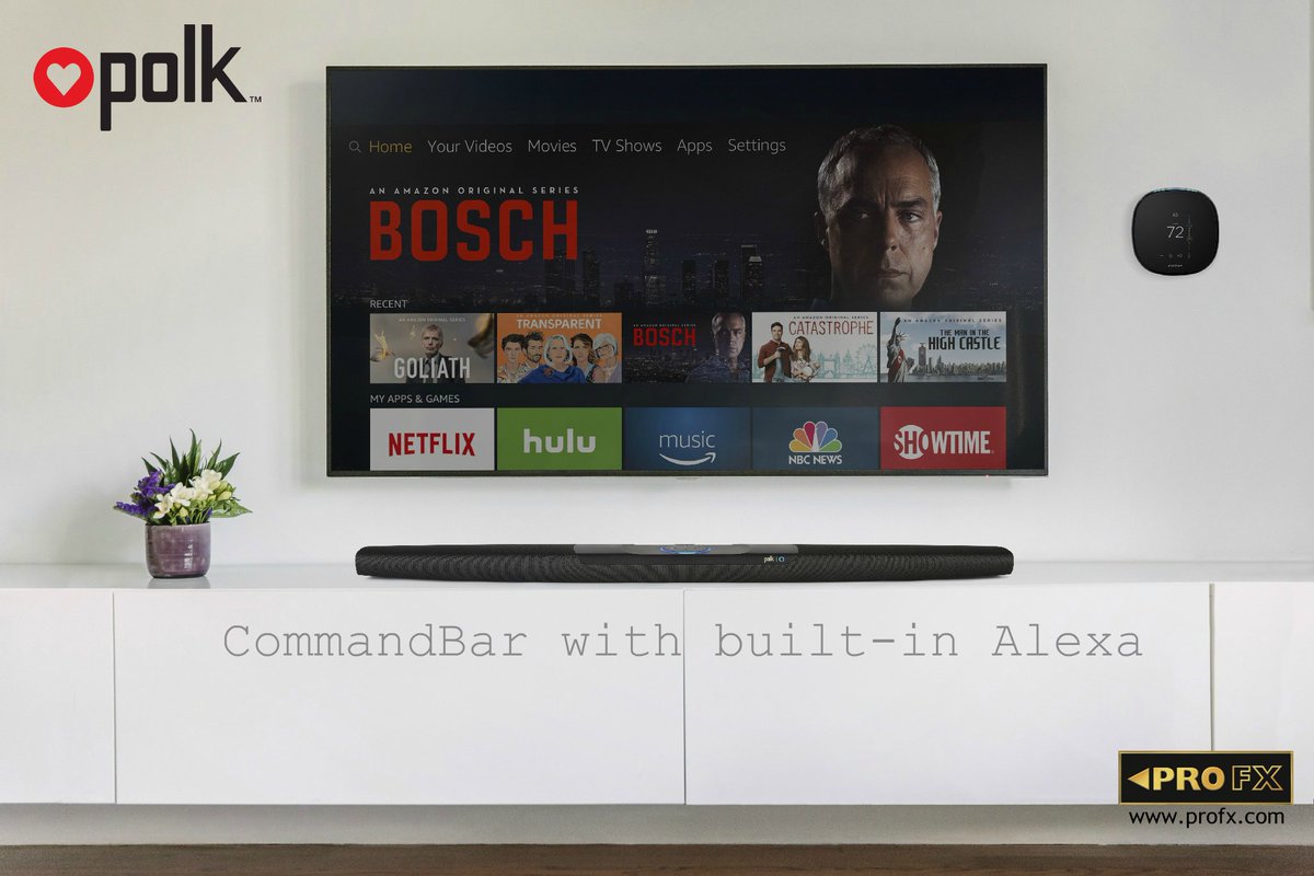 profx_hifi's tweet photo. Control your movies, music and TV like never before with the #PolkCommandBar. Your voice is the remote. Speak your command with the sound bar with Amazon Alexa built in.
#Polkaudio #Soundbar #AmazonAlexa #PROFX https://t.co/DBv2WjlulS