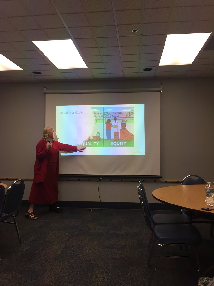 lauren_beal26's tweet image. Equity vs. equality related to CS experiences for all students #CSForALLPA