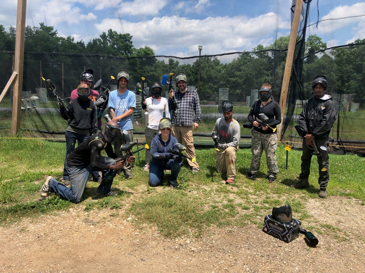 JetRockInc's tweet photo. The #JetRock Team took the day off for some Team Building Paintball! https://t.co/010JOSImtV