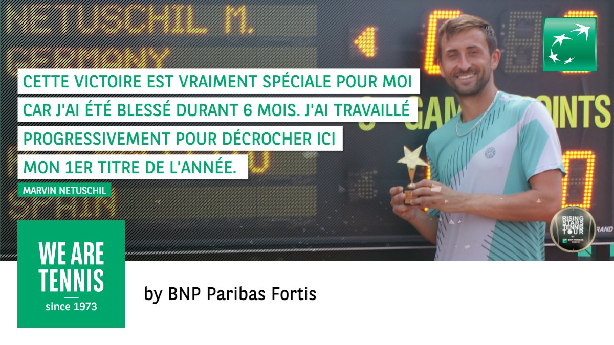 WTennisBelgique's tweet photo. C'était une victoire spéciale pour l'Allemand Marvin #Netuschil, le 1er gagnant de ce #RisingStars Tennis Tour 2018 ! Reportage de @Telemb_Officiel: https://t.co/u65APprvNk 🎬 #RSTT18 #ITF #Futures https://t.co/ZAf5CpYiZC
