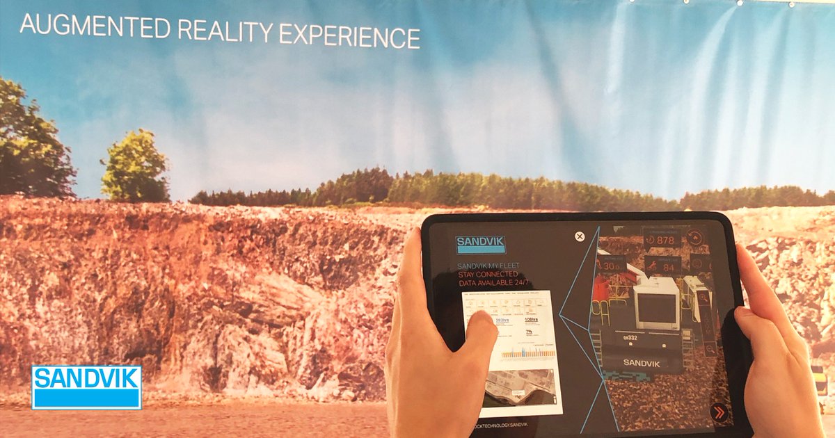 RootSolutionsUK's tweet photo. @RootSolutionsUK are at the #Hillhead18 show in Buxton, Derbyshire, UK. We've partnered with our long standing customer Sandvik, to create a unique Augmented Reality experience.
Come down to the Hillhead show and give it a try!
#Hillhead #AR #RootSolutions #Sandvik #Creo #IoT https://t.co/mZsT76NcnJ