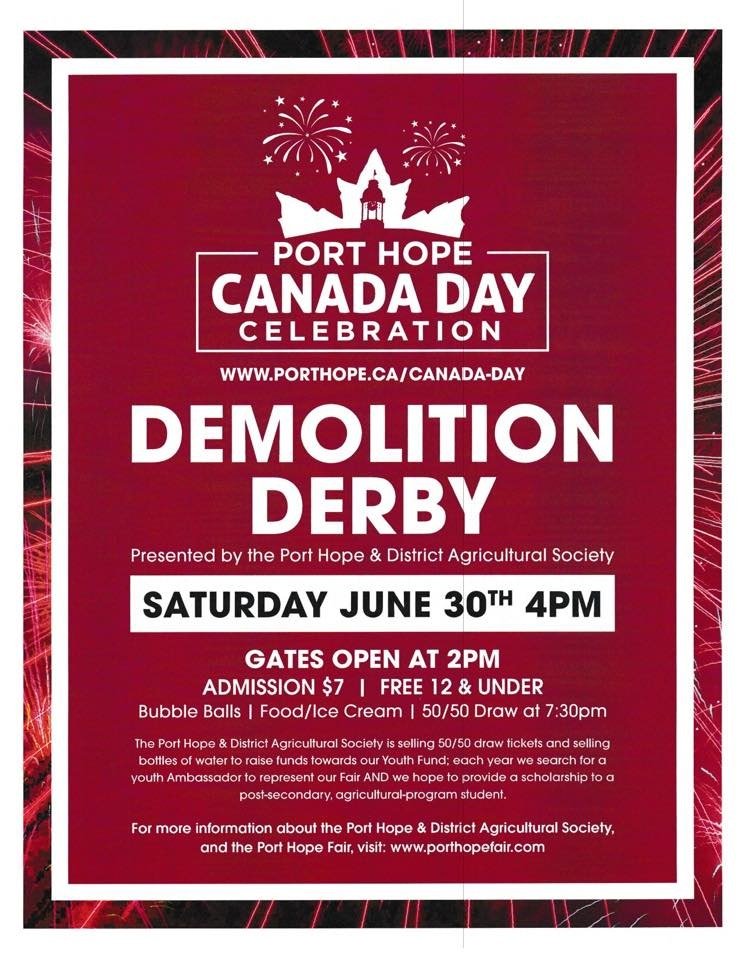 FestivalNomadCA's tweet photo. #PortHope Demo Derby #CanadaDay Weekend June 30th Join in the fun ... then SAVE THE DATE #PortHopeFallFair Sept 14-16, 2018 "Country Roots & Cowboy Boots" @porthopefair Join in the Fun! #agriculture #Fair #farm #music #food #Horse Jumping @VisitPortHope @perfectwknds https://t.co/ItWOa382f3