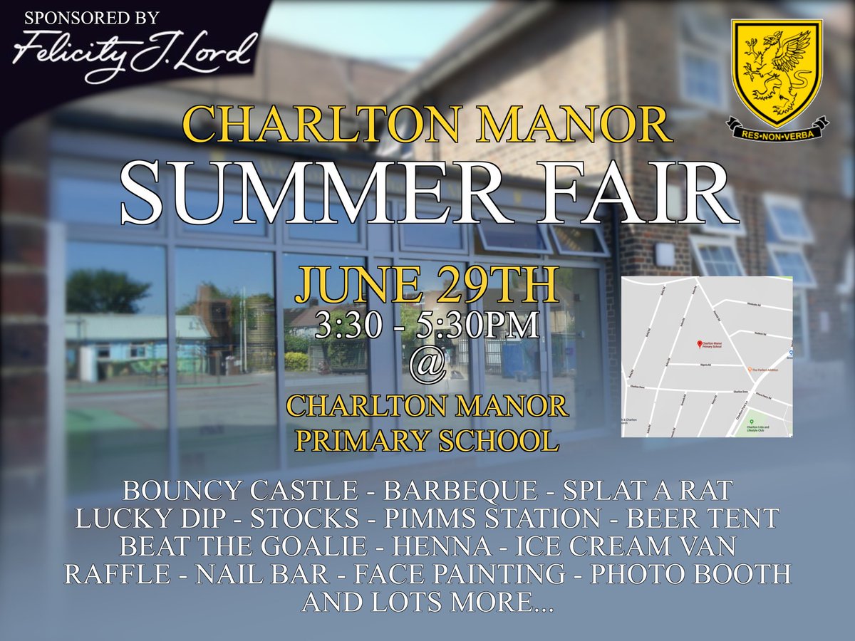 Don't miss the Charlton Manor summer fair this Friday!!