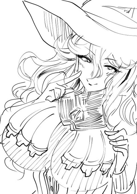 #グラブル マギサさんをラクガいてみて 改めて この人はエロ要素の塊だなっておもいました まる 