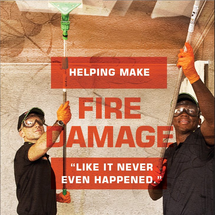 After effects of fire, such as smoke odor and soot, can be hard to remove. Let us restore your home to pre-fire condition. #HereToHelp.