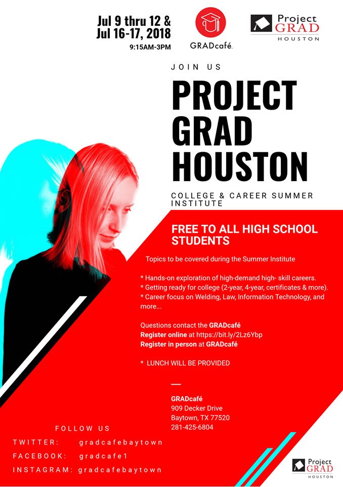 PGRADHouston's tweet image. We're still accepting registrants for our upcoming College Institute at @leecollege! Register today! #summerprogramming