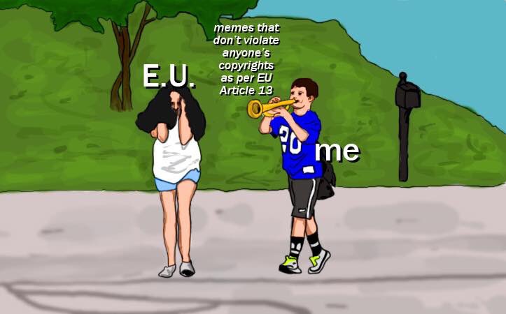 CompliantMemeEU's tweet photo. @PrisonPlanet hey, NASA of Memes. Please rt to remind everyone to comply with #Article13 and keep the European overlords happy. https://t.co/docfouTw0j