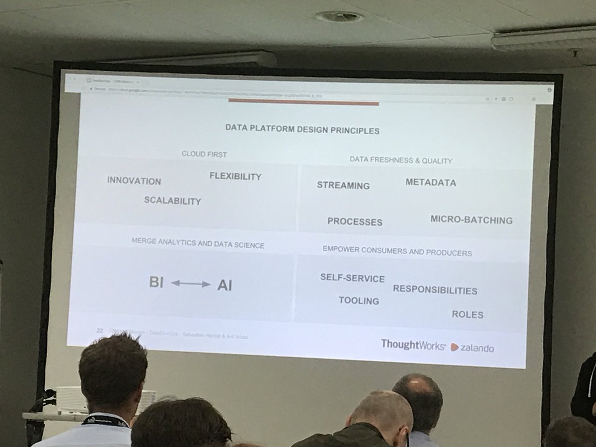 ABuckenhofer's tweet image. #datadevops Culture shift in data and analytics at zalando. #datacatalog is core for transparency. @ZalandoTech #TDWImuc