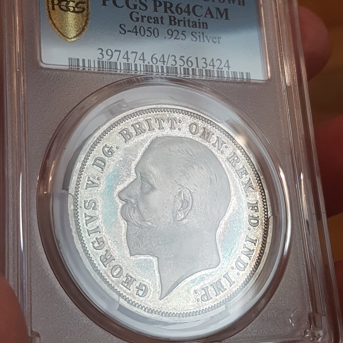 1stSovereign's tweet photo. 1935 #silver proof #crown #coin with #attractive toning #pcgs practically FDC with #cameo designation #1stsovereign #gold #moneytalks #investment https://t.co/chuXnfPj0K