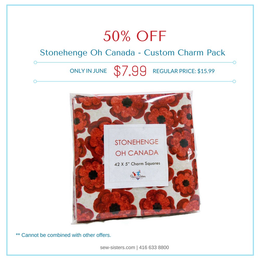 Sew_Sisters's tweet photo. Last week to get your Stonehenge Oh Canada Charm Packs!!! 
Don't miss it! 
https://t.co/Gkem9glQC0
#charmpack #ohcanada #canadday #canadian #canadianfabric #northcottfabrics #poppyfabric #canadiana https://t.co/pY8Rs7DlTo