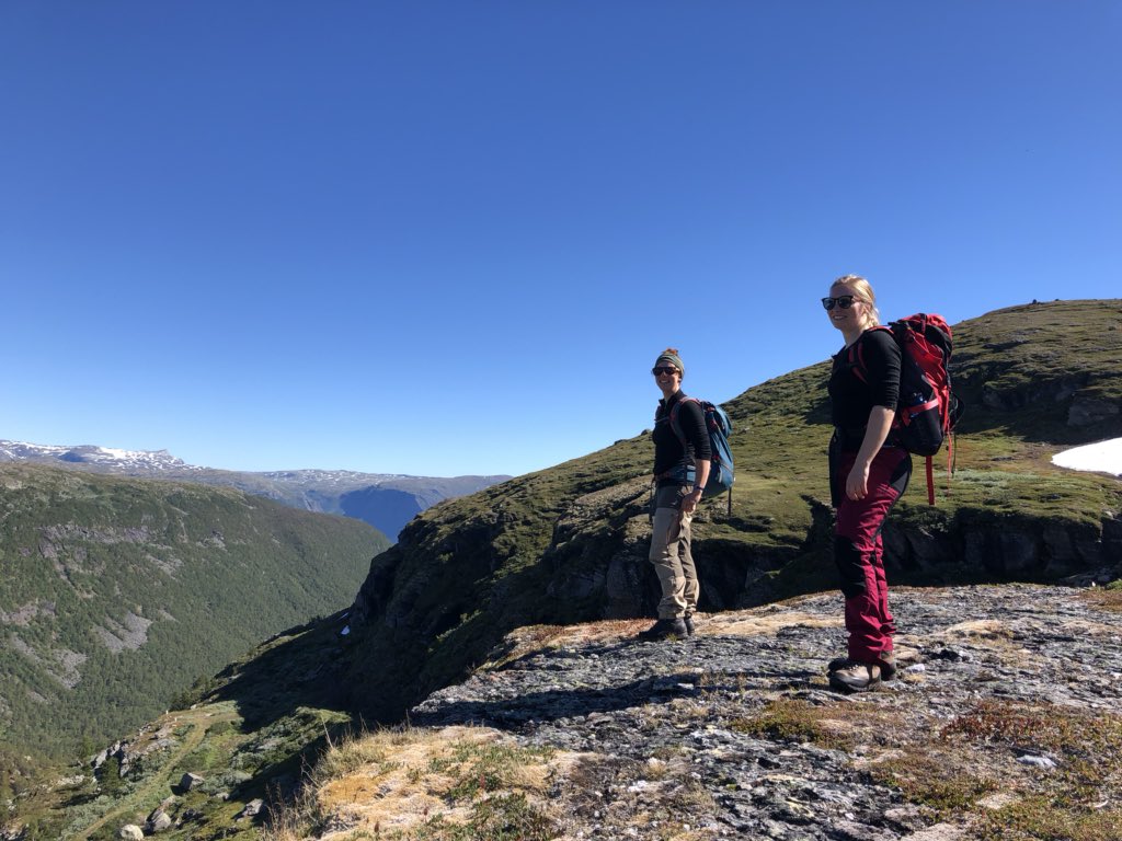 VVandvik's tweet photo. It’s official! @DagmarEgelkraut is joining us as a #Postdoc in the autumn to study #ClimateChange impacts on #Alpine #Plants. Today, I am happy she seems to approve of our #fieldwork sites... @funcab_uib #INCLINE #SeedClim @UiB @forskningsradet https://t.co/bjGDAKH5L5