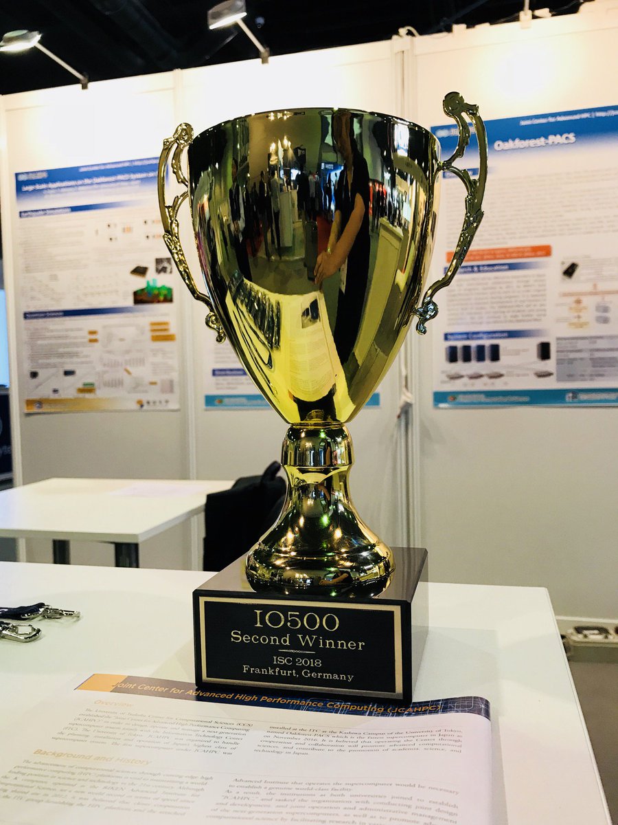 Oakforest-PACS ranks in the #1 position in the second IO-500 benchmark! #ISC2018