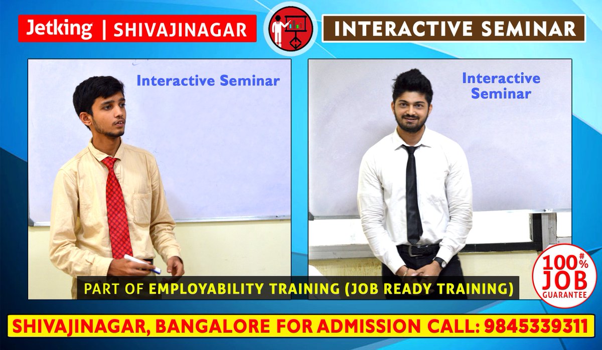 Jetkingshivajin's tweet photo. #Jetking_Shivajinagar Engineers Demonstrating #Interactive_Seminar, As a Part of (G-SER) Getting Student #Employment_Ready - #Abhiyaan.
100% #Job #Guarantee
*Register here: https://t.co/zTzrsEAUUX
*Call : 9845339311
https://t.co/IsyucykG8u
#Jetking #India #Bangalore #Engineers https://t.co/zyQIKaQ2kj
