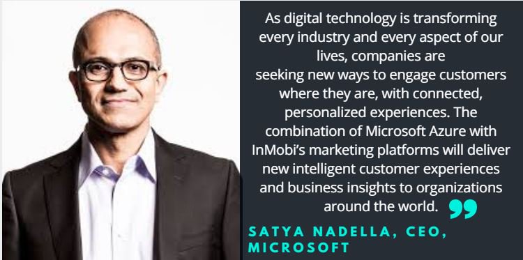 ETNOWlive's tweet photo. Here is what CEO of Microsoft @satyanadella says on the InMobi-Microsoft deal:

@InMobi @Microsoft https://t.co/3JIl2IHlkn