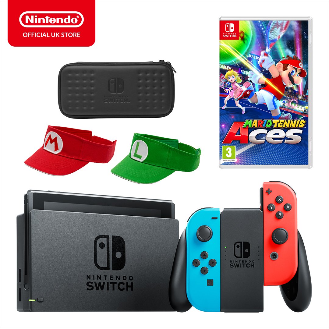 UK: We have teamed up with the Nintendo Official UK Store to give away this wonderful Mario Tennis Aces themed Nintendo Switch console bundle. Simply Retweet and Follow <a href="/MyNintendoNews/">My Nintendo News</a> for a chance to win! store.nintendo.co.uk #NintendoUKStore