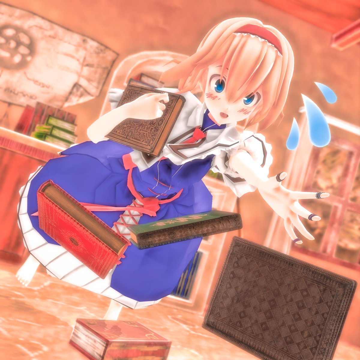 ヤブイヌ アリス え っと研究に使う本はこれとあれと わぁああ