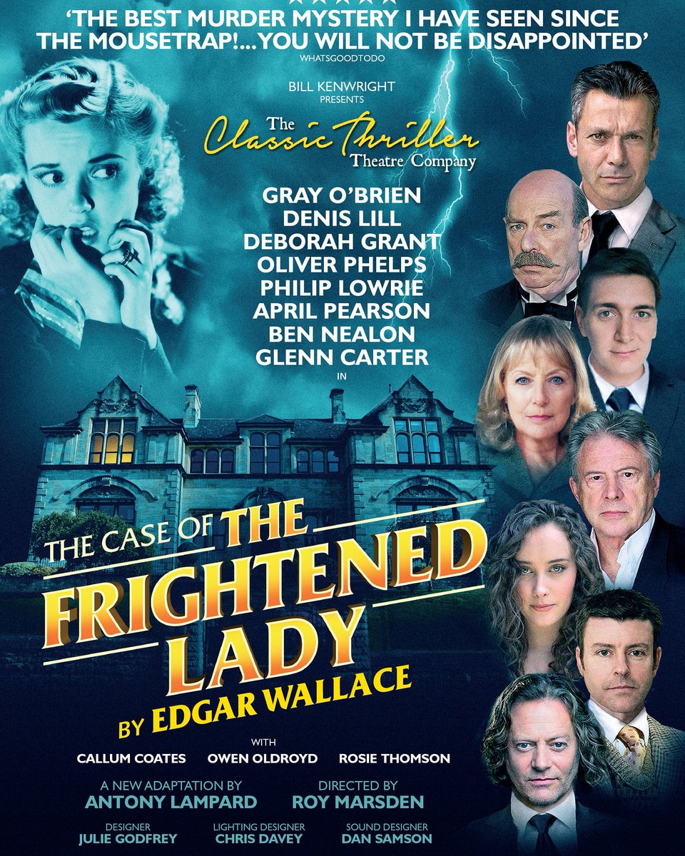 COME AND SEE 'THE BEST MURDER MYSTERY SINCE THE MOUSETRAP' #TheCaseOfTheFrightenedLady THIS WEEK IN BRIGHTON!