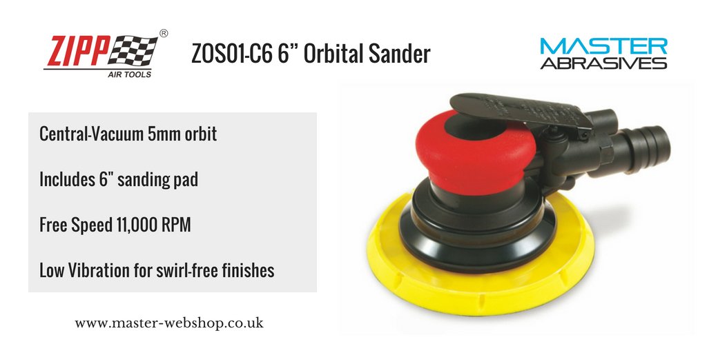 You can order the ZIPP ZOS01-C6 on our webshop or Amazon! buff.ly/2tDVHiF #PowerTools #AirTools #UKmfg #manufacturing #metalworking #sanding #sander #woodworking #OrbitalSander #LowVibration #CentralVacuum