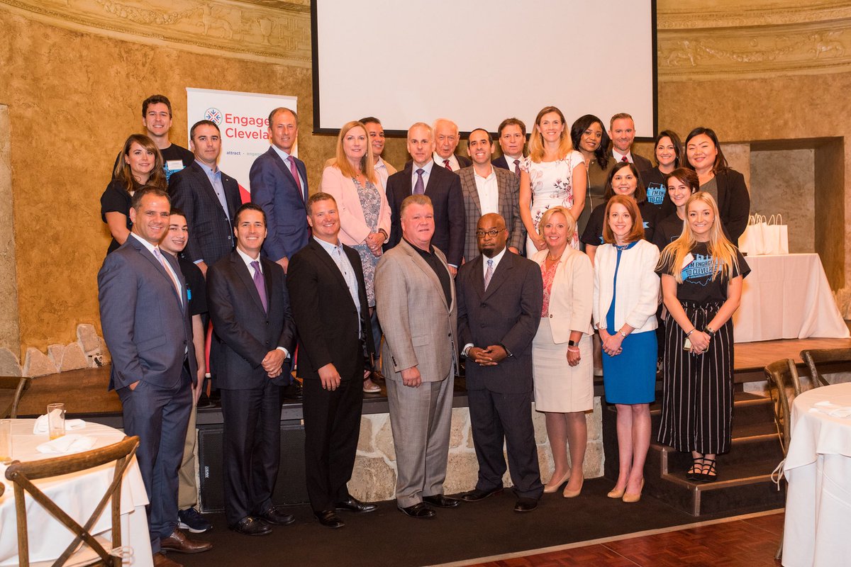 amboeken's tweet photo. What an amazing group of speakers, volunteers, staff and interns at @EngageCleveland #cleypweek Lunch with Leaders event. https://t.co/UDS2yqIzFx