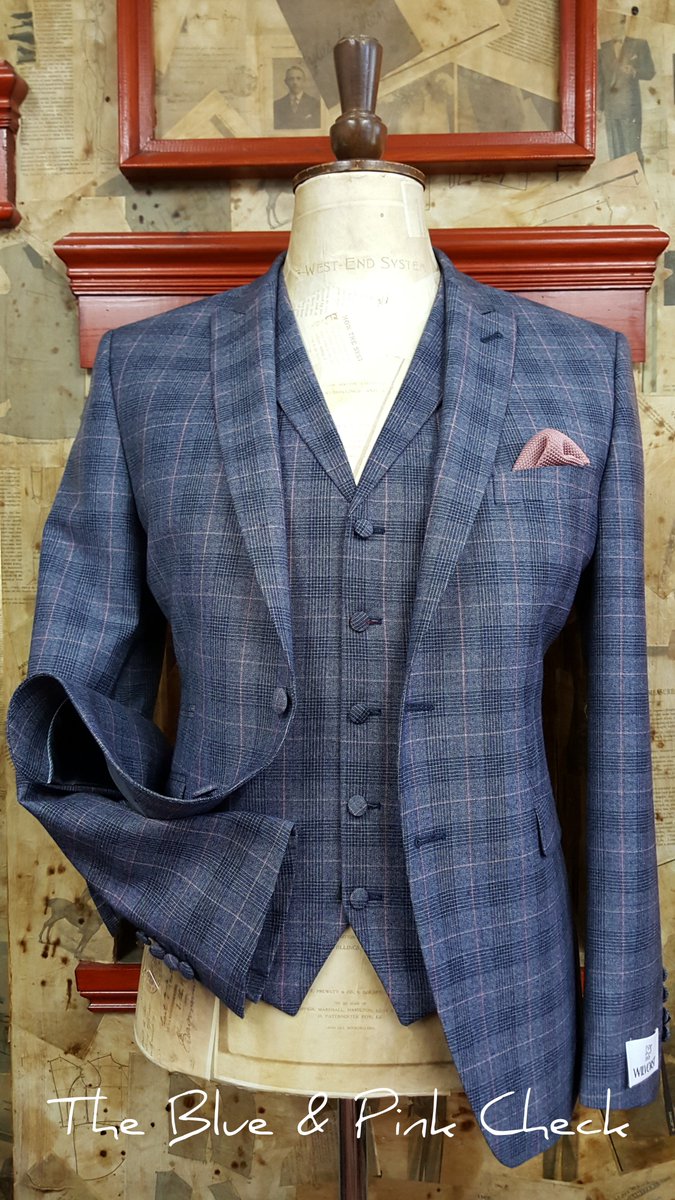 Its been a while but what a comeback . The NEW Blue &amp; Pink Check is available from our Formal Hire Department .NOW
#wedding #groom #suit #brideandgroom #duncanjamesofwalsall
