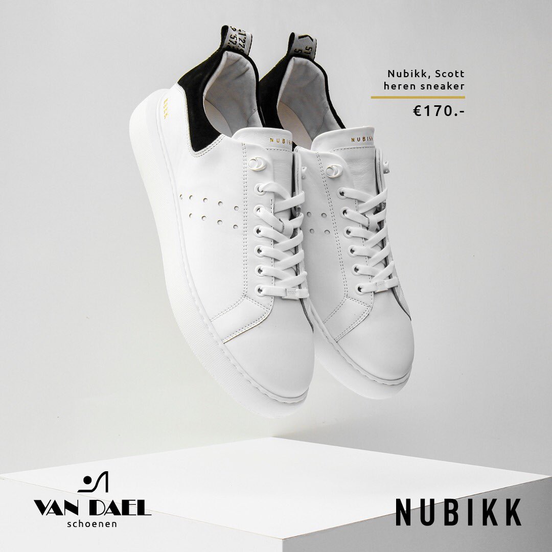 Nubikk Heren Sneakers Wit combi led uni berg sneaker | Van den Assem