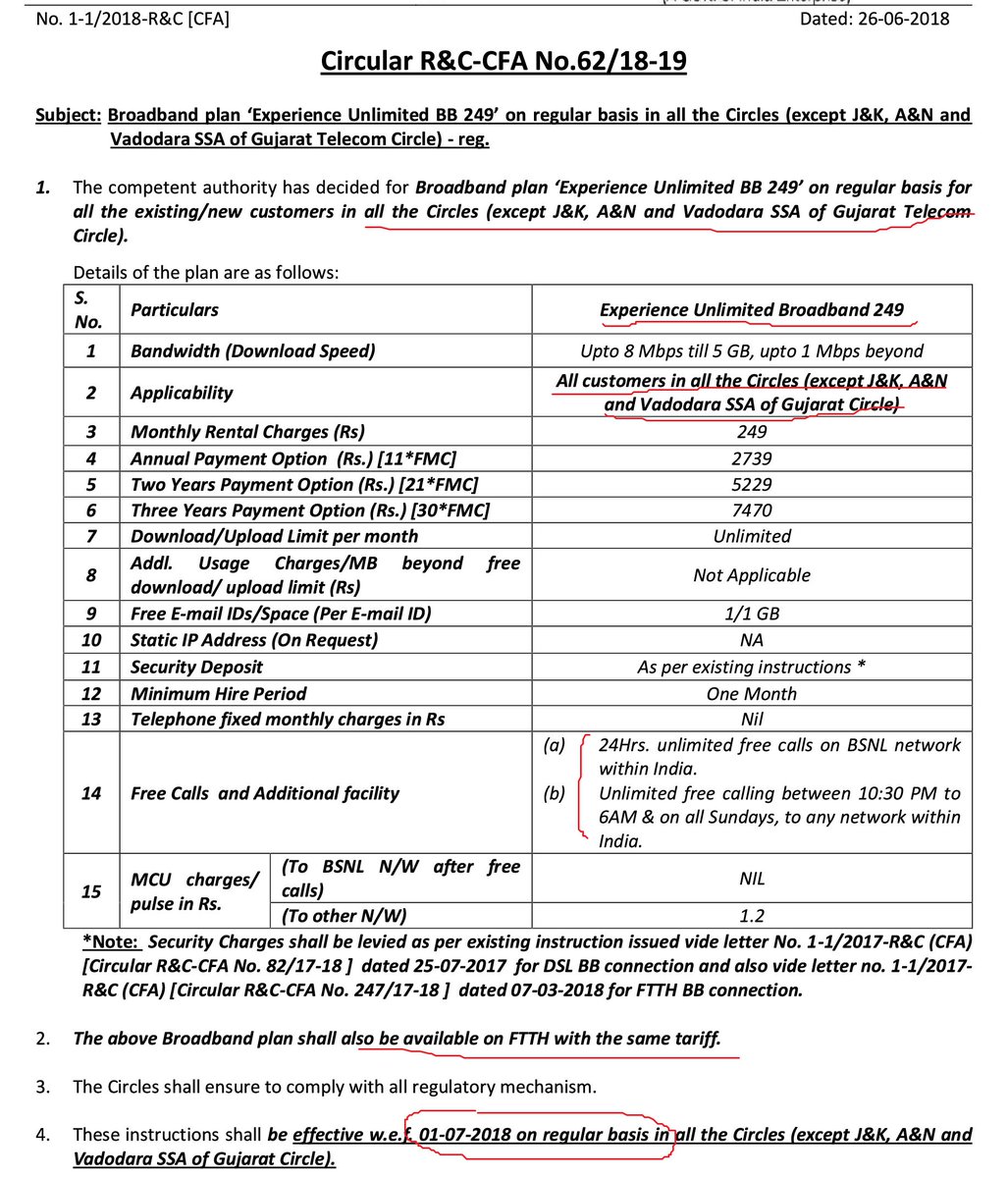 BSNL_ka_Bandhan's tweet photo. @BSNLCorporate @the_hindu @timesofindia @htTweets @JagranNews @DainikBhaskar @ETTelecom @TheDailyPioneer @bsindia Good News- @BSNLCorporate regularized #Broadband 249 Plan.
#BB249
@neerja_tiwari @itz_snu @ganjoo_sandeep @psinghku @ArtiParmar23 @ngos78 @AnilKrji @kamatgoa @MoondraRam @jverghese64 @cpbelawadi @serenebhumi @asjbsnl @fm1ngp @NamrattaTiwari @Tohopeislife @gynec #BSNLActiveUser https://t.co/4sV0IRV6Ss