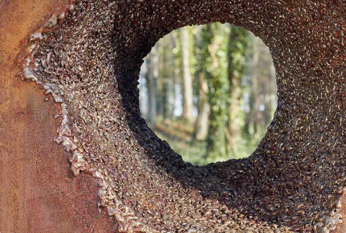 Cass_Sculpture's tweet photo. #JamesBalmforth ‘Meeting Point’, 2017. To create 'Meeting Point' Balmforth has used modified industrial welding and cutting equipment to remove material but also build on and elaborately construct form. #CASSProjects @hannahbarrygallery @william_benington_gallery @aceagrams https://t.co/STXSgvJ4Jg