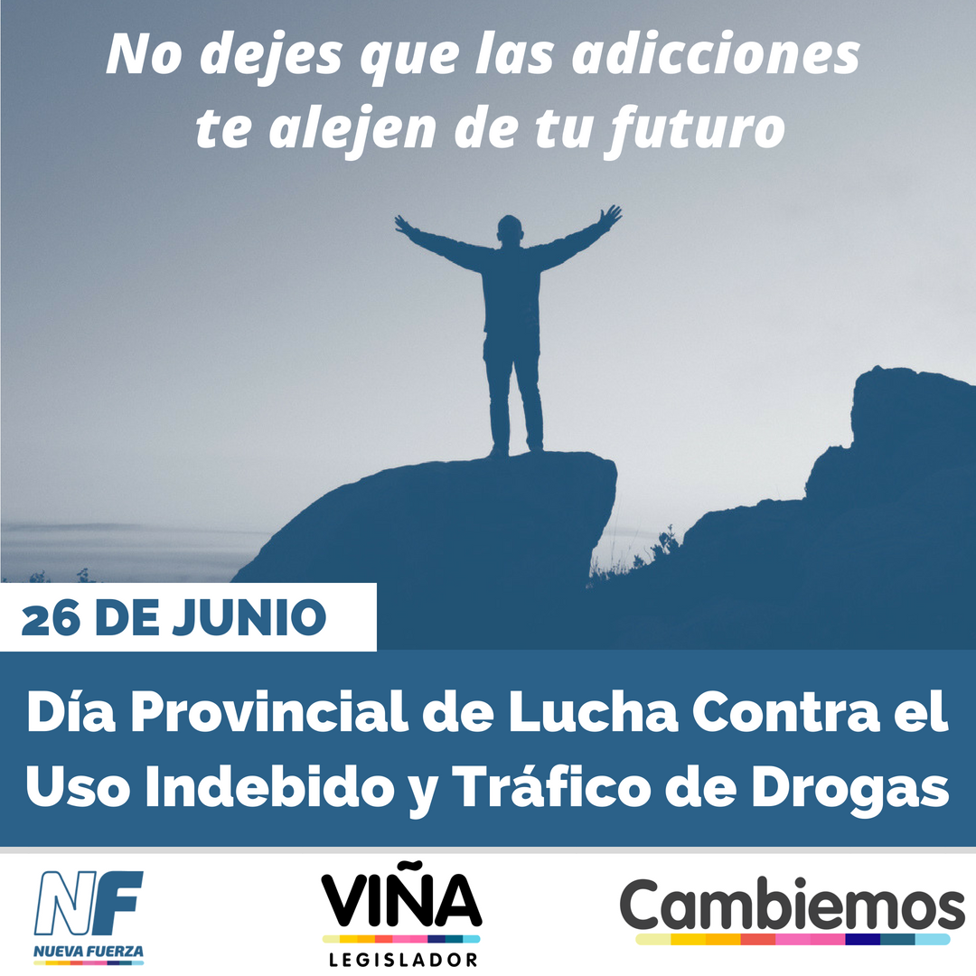 #26deJunio | Día Provincial de Lucha Contra el Uso Indebido y Tráfico de #Drogas