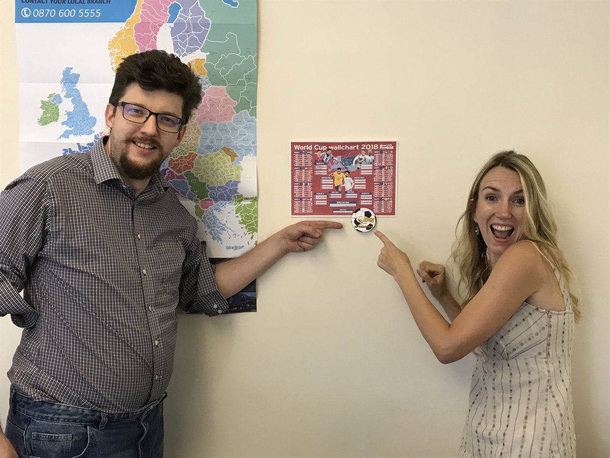 CarrieKnights's tweet photo. The #worldcupposter is small but our devotion to the beautiful game is MASSIVE! Come the afternoon the radio is full of it @lapsgroup #IPSStickNWin plus the football kinda fits it perfectly, no? #Worldcup2018Russia https://t.co/GIbfHo88sw