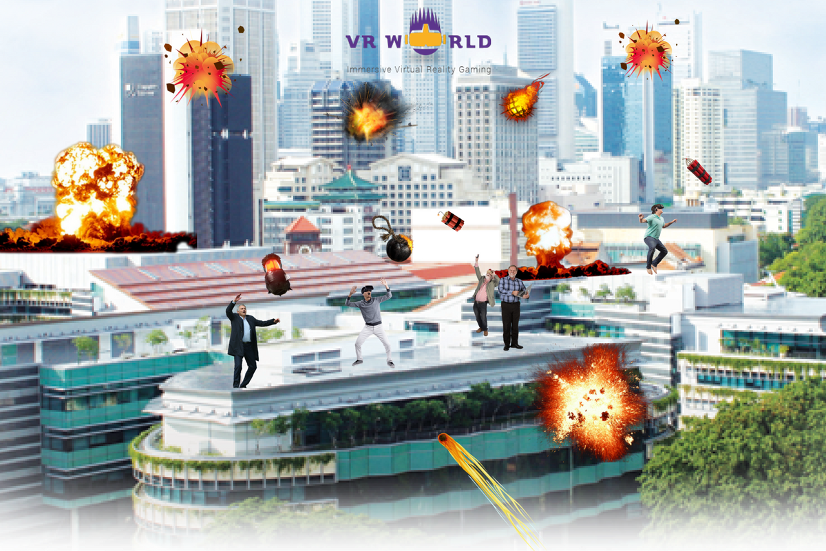 TheVRWorld's tweet image. Your defenceless! Your only way to survive the barrage of #bombs and #bricks is to dodge. Play #DodgemMP and find out if you have what it takes to swivel your way to victory. thevr.world