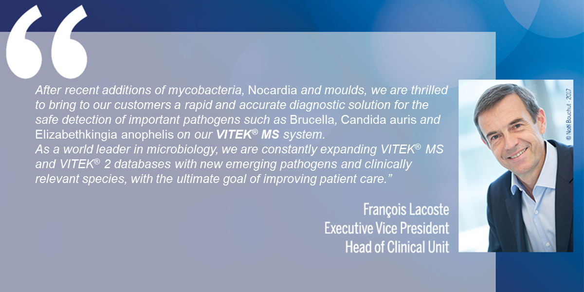 biomerieux's tweet photo. Always more in #microbiology! bioMérieux expands its CE-Marked identification database on VITEK® MS with new #EmergingPathogens and clinically relevant species. #AMR #VitekMS #VitekSolutions #DiagnosticsIsPower https://t.co/esPsSXozW4