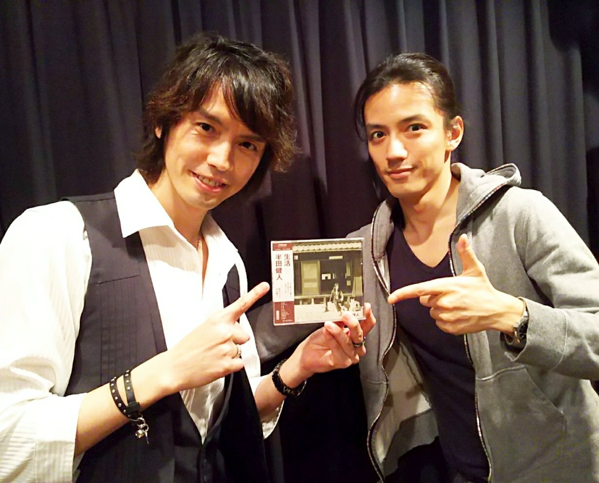 ○半田健人＆村上幸平 CD Justiφ's サイン入り ポストカード 検：仮面