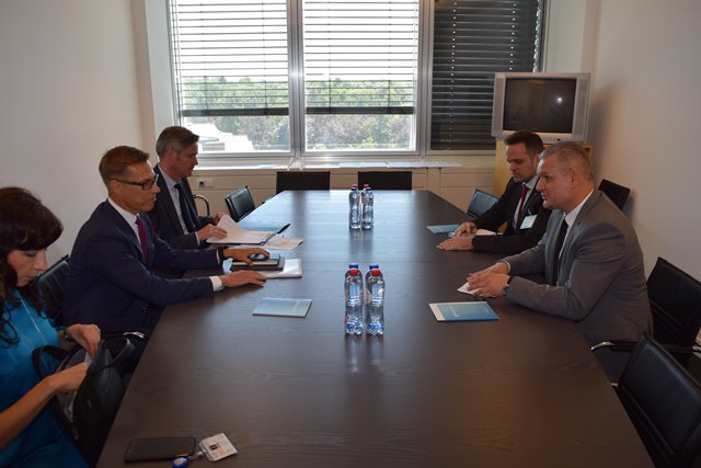 _SzabolcsTakacs's tweet photo. #Competitiveness is a priority for #Hungary. Great meeting w/ @alexstubb  on the margins of #GAC to discuss #nextMFF #InvestEUFund. https://t.co/7OXCJDT501