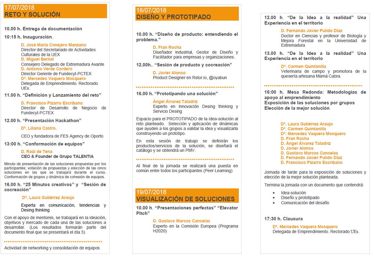 Creación de #equipos, #creatividad y #CoCreación, #Com, #DesignThinking, #diseño de #producto, #prototipado, y todo lo que necesitas saber para que #emprender te sea fácil, en el #Hackathon de los Cursos de Verano de <a href="/infouex/">UEx</a>:  927 257 009 y en 924 014 600 Ext 401 / 408 / 403