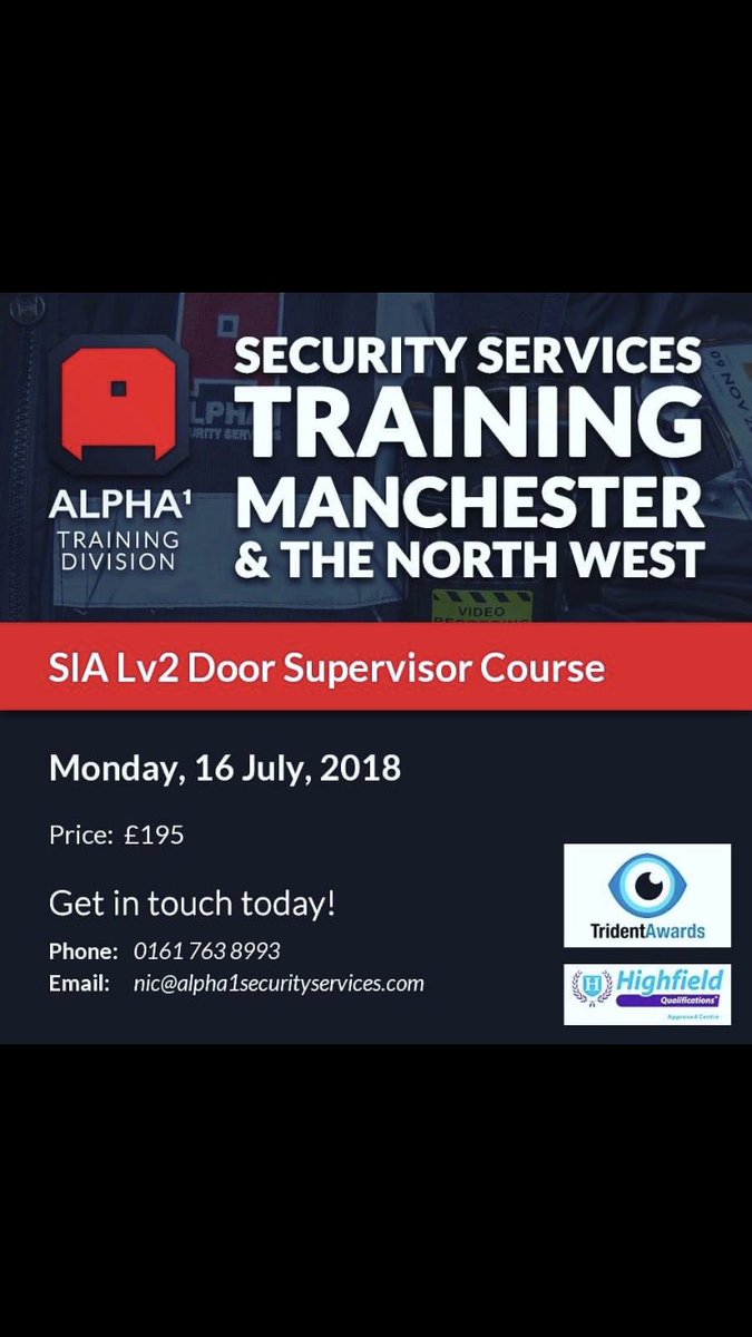 _alpha1security's tweet image. Still some spaces available!
#security #manchester #sia #training
