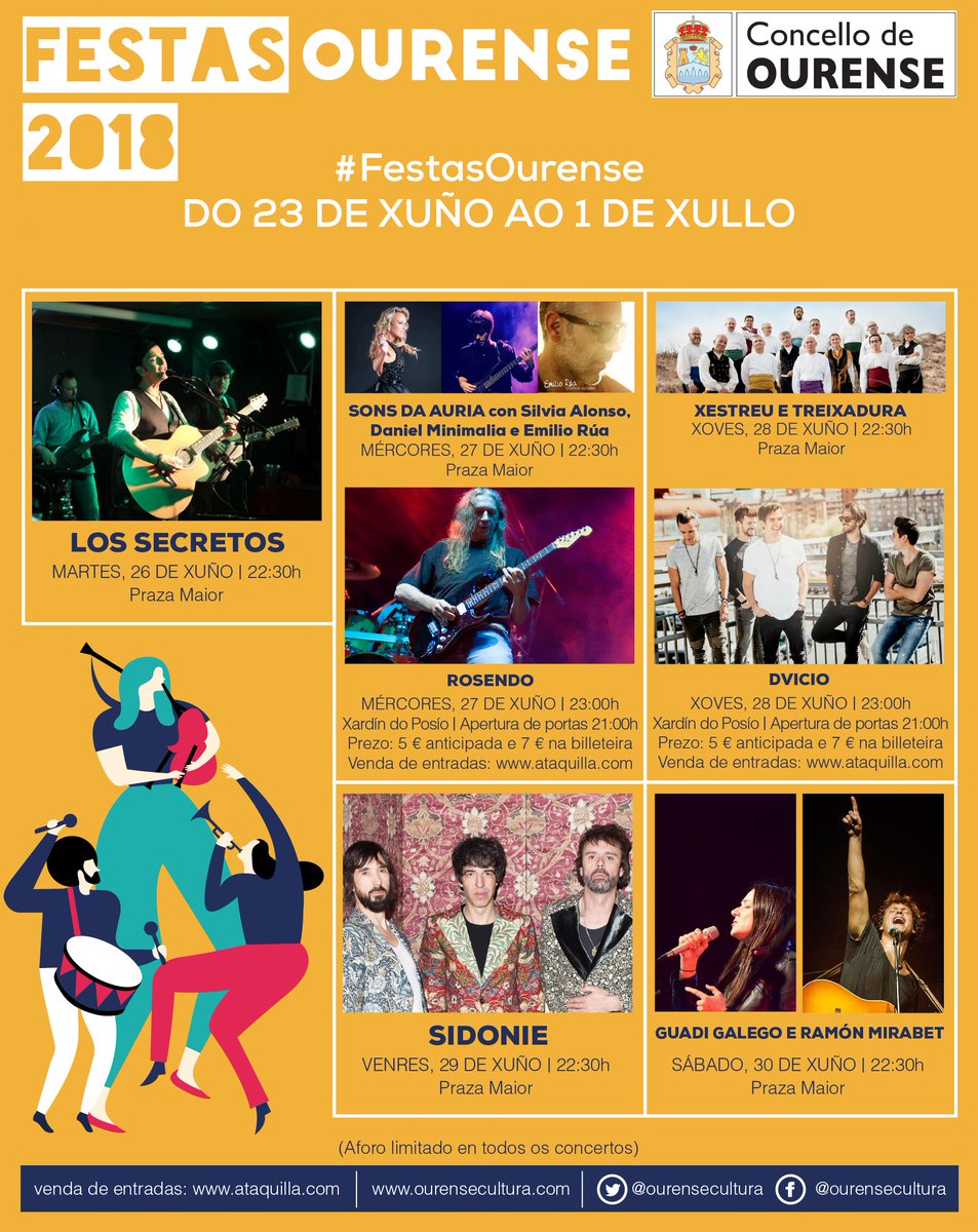 Ourense e a música... e moita máis música nas prazas! Achégate á @capitaltermal e vén gozar con nós da música en vivo: visita.ourense.gal/gl-ES/smapp.as…