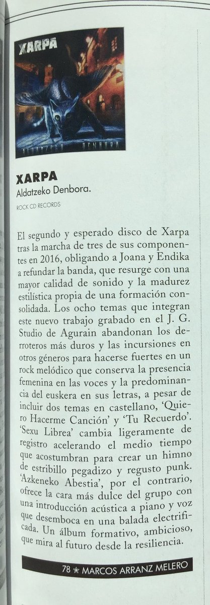 Este mes en la revista <a href="/rockestatal/">Revista Rock Estatal</a> sale nuestro disco reseńado! Eskerrik asko por vuestras palabras! Salud!