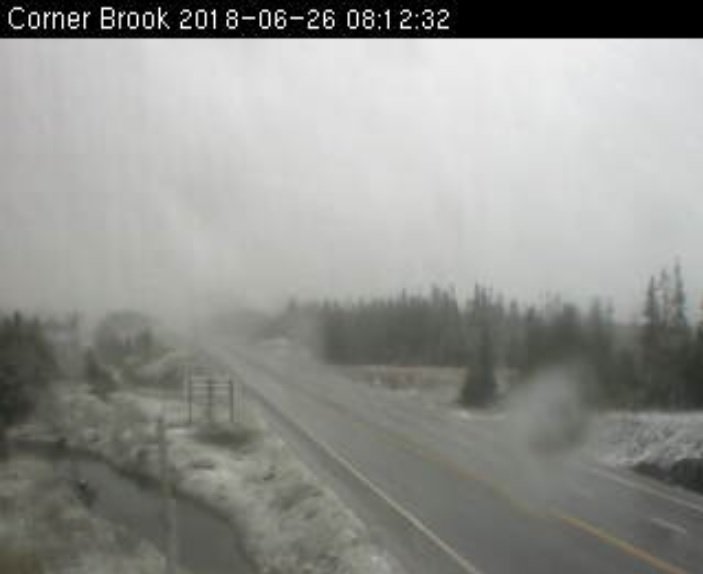 TI_GovNL's tweet image. Snow plows are operating on highways on the west coast and in central Newfoundland. Motorists are advised to use extreme caution due to slippery driving conditions. More camera views at roads.gov.nl.ca .  #nltraffic