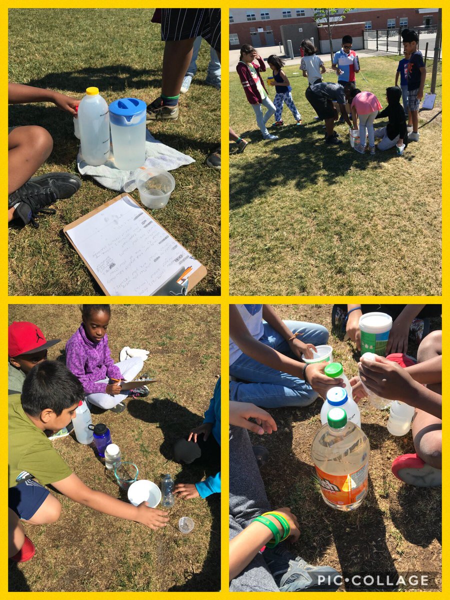 Lisa_GreatLakes's tweet image. Ordering and comparing capacity with a variety of containers @DolsonPS #grade3math Perfect weather!